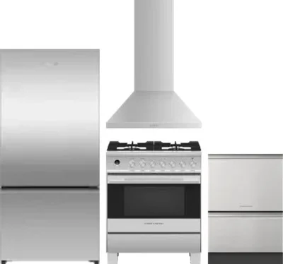 4 Piece Package Includes Refrigerator, Range, Hood And Dishwasher